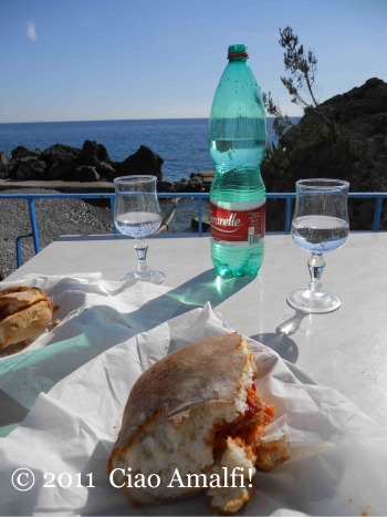 Lunch on the Beach in Amalfi