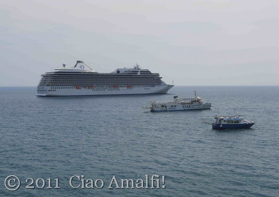 Boats and Cruise Ship in Amalfi