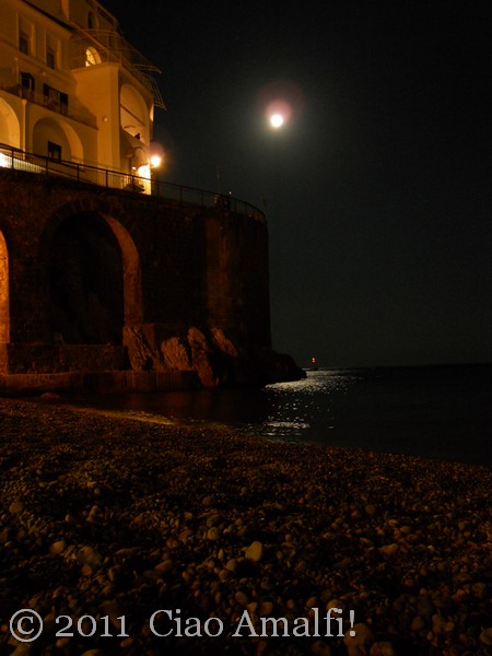 Summer night on the Beach in Amalfi