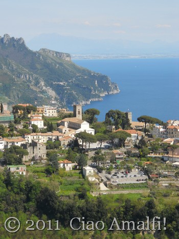 View of Ravello from Scala