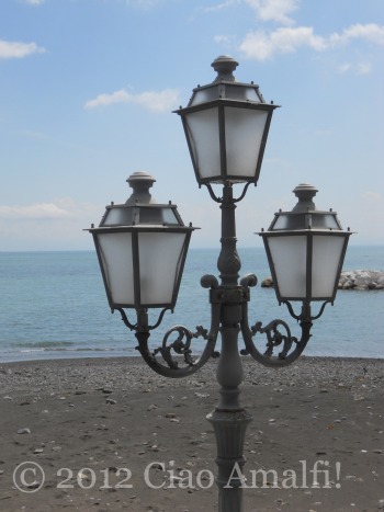 Ciao Amalfi Coast Blog Atrani Lamp Atrani Beach in the Spring