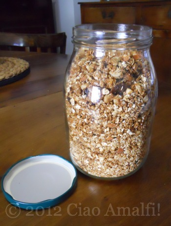 Ciao Amalfi Coast Blog Granola Recipe Finished Ready to eat homemade granola