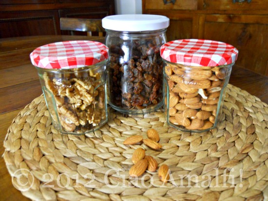 Ciao Amalfi Coast Blog Granola Recipe Nuts and Raisins Homemade granola ingredients nuts and raisins