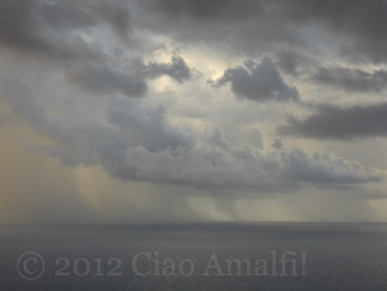 Ciao Amalfi Coast Blog Rain Storm September Stormy Sea in the Morning on the Amalfi Coast