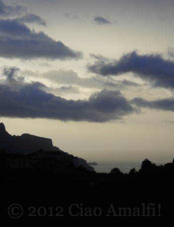 Amalfi Coast Morning Storm Clouds