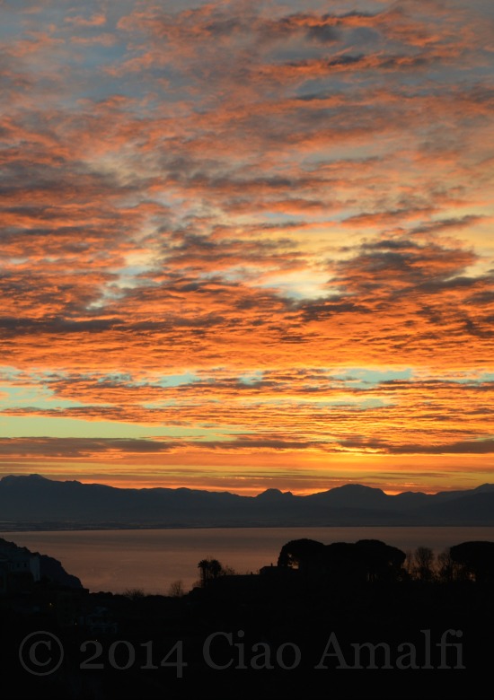 Amalfi Coast Travel Orange Sunrise Orange Sunrise on the Amalfi Coast