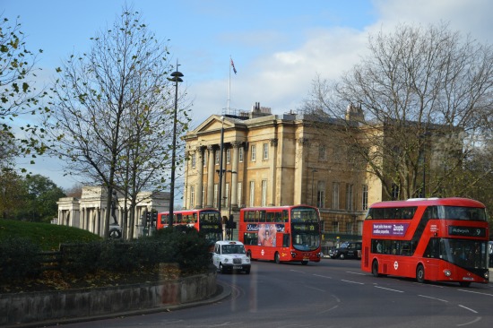 On the Bus in Mayfair Taking the Bus in London