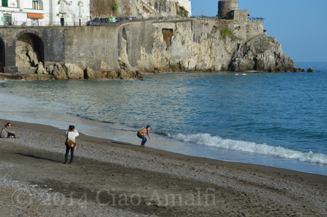 Marina Grande Beach in Amalfi February