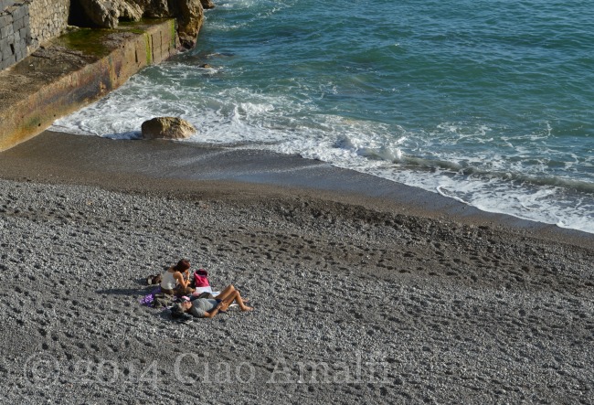 Marina Grande Beach Sunbathing