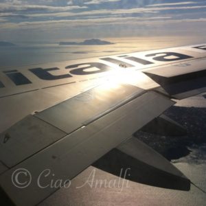 Flying to Naples Italy