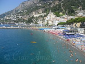 Amalfi Coast Beaches Swimming at the Marina Grande Beach in Amalfi