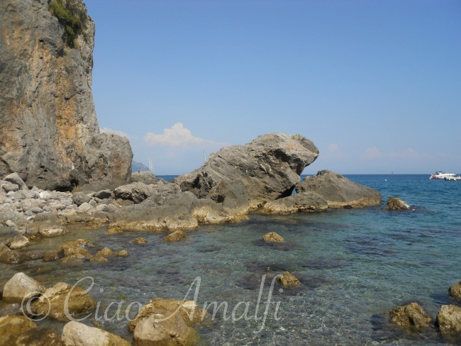 Beautiful Sea at Santa Croce Beach Near Amalfi