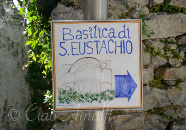 Amalfi Coast Travel Sant Eustachio Sign