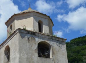 Amalfi Coast Travel Pink Flowers Campanile