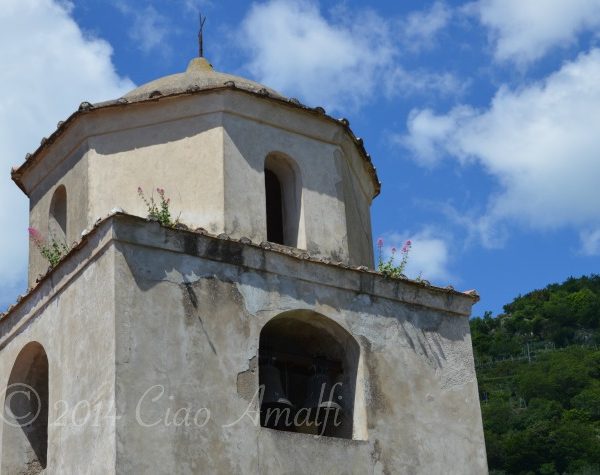 Pink Flowers on the Bell Tower