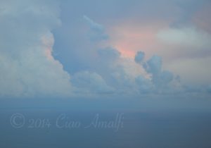 Ciao Amalfi Coast Travel Summer Sunset and Stormy Skies