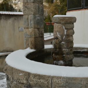 Amalfi Coast Travel Snow Minuta Fountain