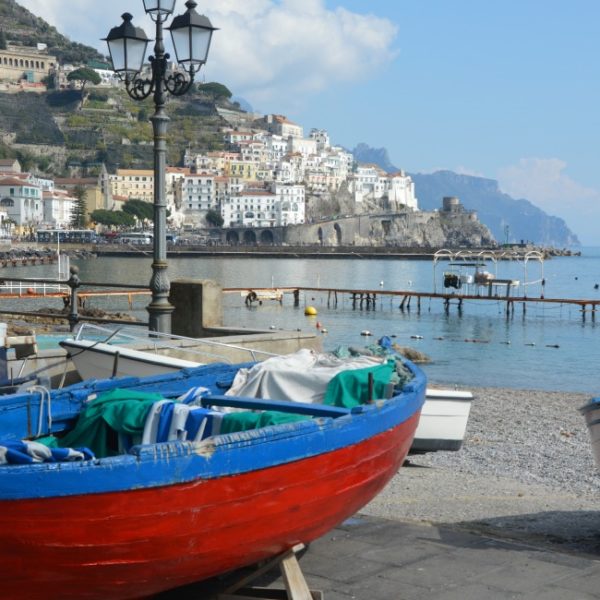 Amalfi Coast Winter Blues and Reds