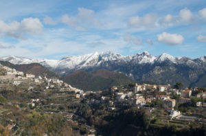 Snow on the Amalfi Coast over Ravello