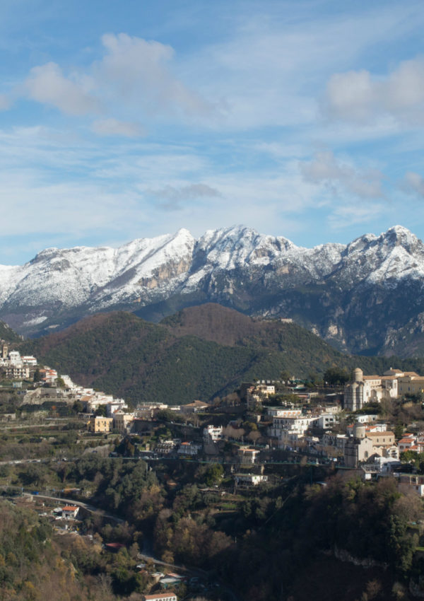 Snow on the Amalfi Coast over Ravello