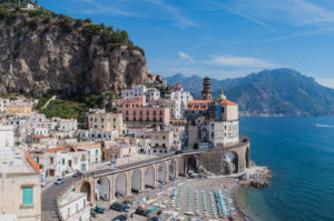 Amalfi Coast Road in the town of Atrani